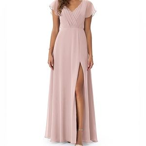 Azazie Dusty Rose Rylee Bridesmaid Dress, size 0